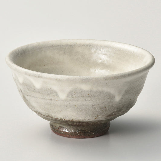 ☆ 飯碗 ☆ 灰釉粉引めし碗(大) [ φ12.5 x 6cm ]