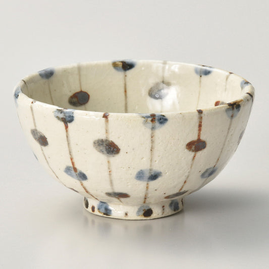 ☆ 飯碗 ☆ すだれ丸茶碗 [ φ11.1 x 5.8cm ]