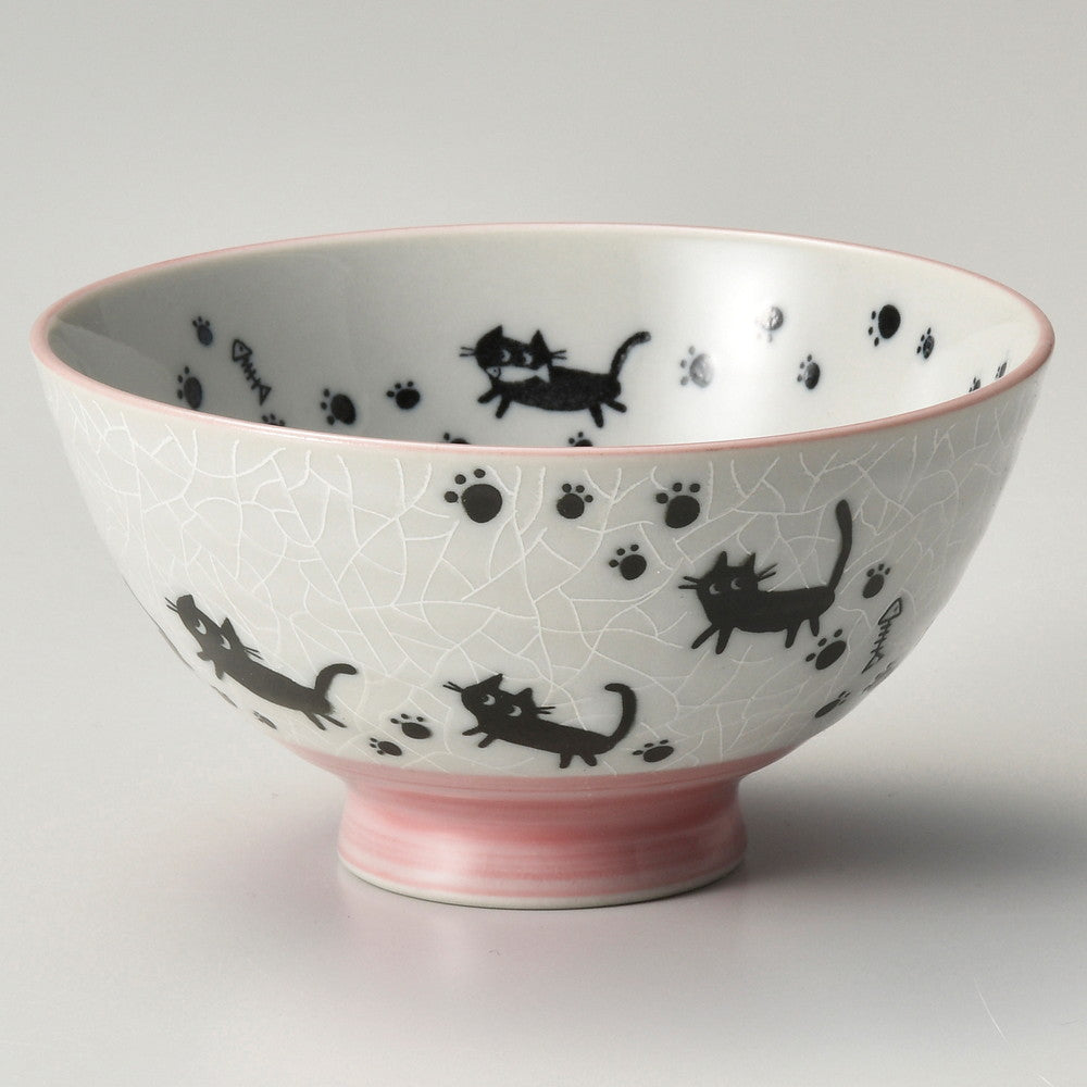 ☆ 飯碗 ☆ さんぽネコ 中平 [ φ11.5 x 6.1cm ]