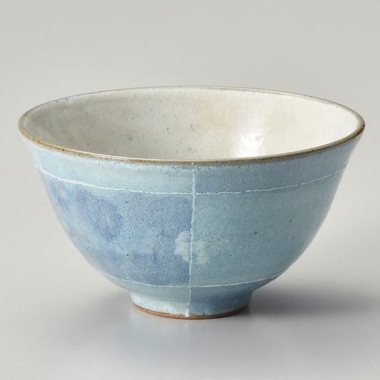 ☆ 飯碗 ☆ ブルー色十草ふわわ飯碗 [ φ11.9 x 6.4cm ]