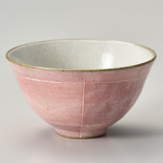 ☆ 飯碗 ☆ ピンク色十草ふわわ飯碗 [ φ11.9 x 6.4cm ]