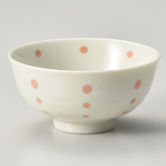 ☆ 飯碗 ☆ 水玉(ピンク)茶碗 [ φ11.5 x 5.8cm ]