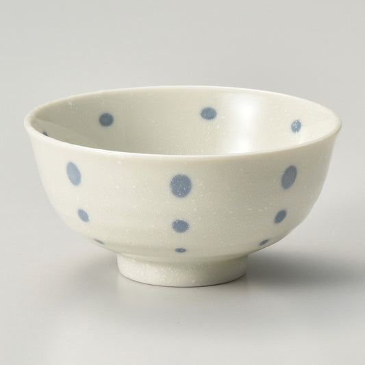 ☆ 飯碗 ☆ 水玉(ブルー)茶碗 [ φ11.5 x 5.8cm ]