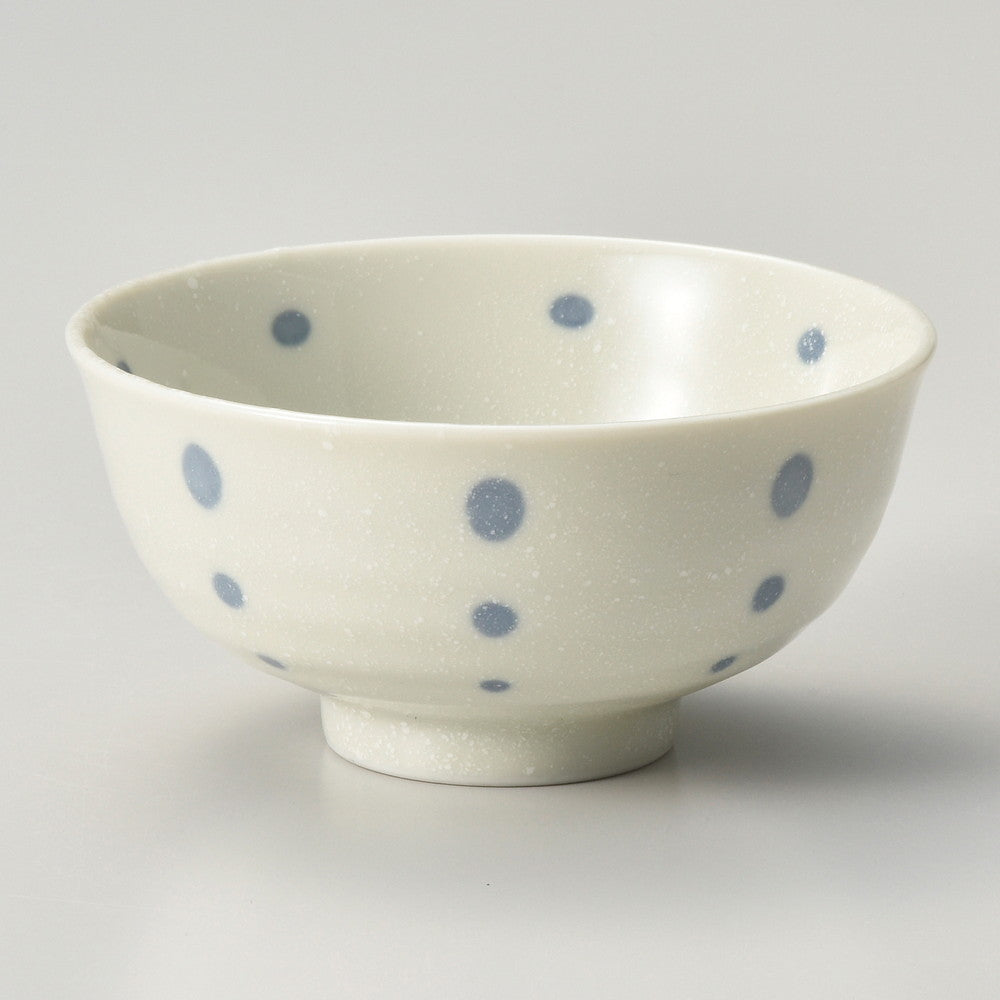 ☆ 飯碗 ☆ 水玉(ブルー)茶碗 [ φ11.5 x 5.8cm ]