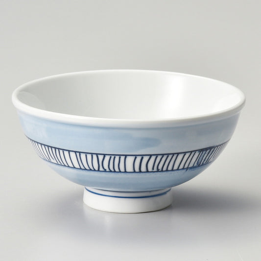 ☆ 飯碗 ☆ 呉須帯十草中平 [ φ11.5 x 5.6cm ]