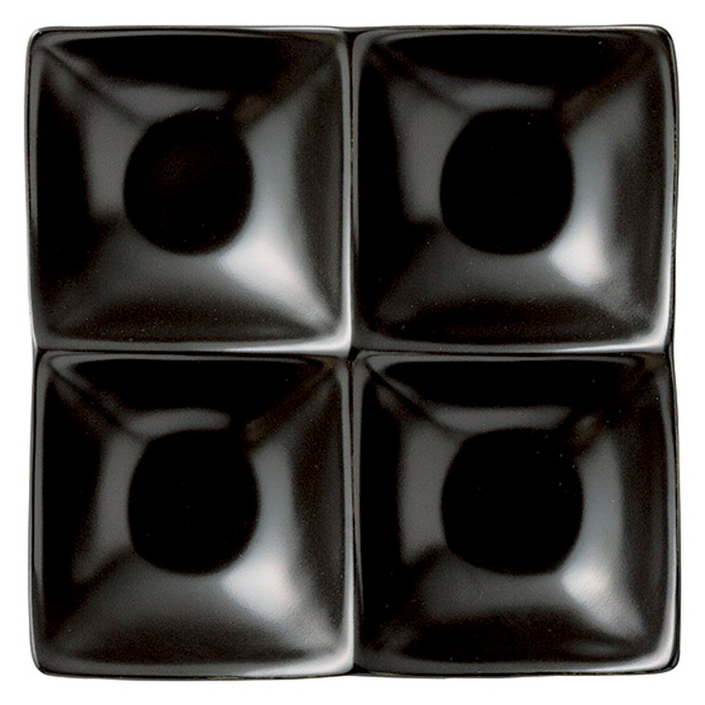 ☆ モダンスタイル ☆ スタイル1 黒4Ｐ角鉢 [ 16 x 16 x 4cm ]