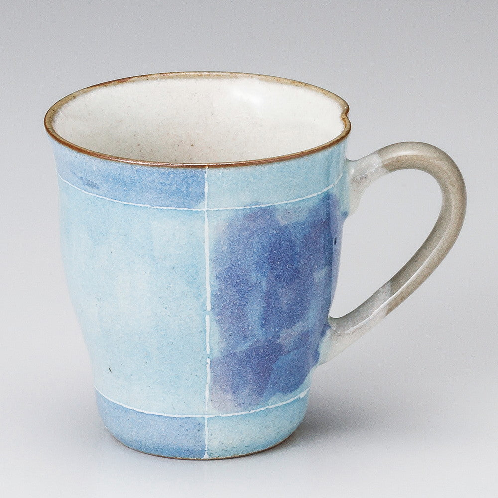 ☆ マグカップ ☆ ブルー色十草マグ [ 11.8 x 8.6 x 9.1cm 280cc ]