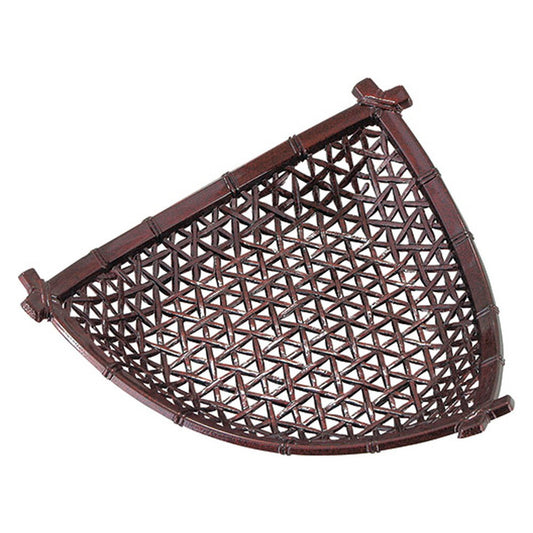 ☆ 漆器 ☆ (A)5.5寸やすらぎ三角平皿 茶パール [ 16.4 x 15.8 x 4.3cm ]