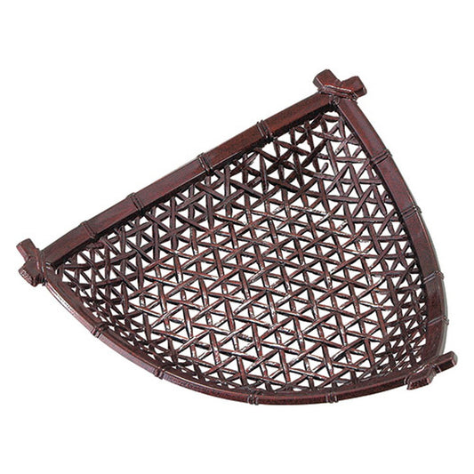 ☆ 漆器 ☆ (A)7寸やすらぎ三角平皿 茶パール [ 20.7 x 19.6 x 5.4cm ]