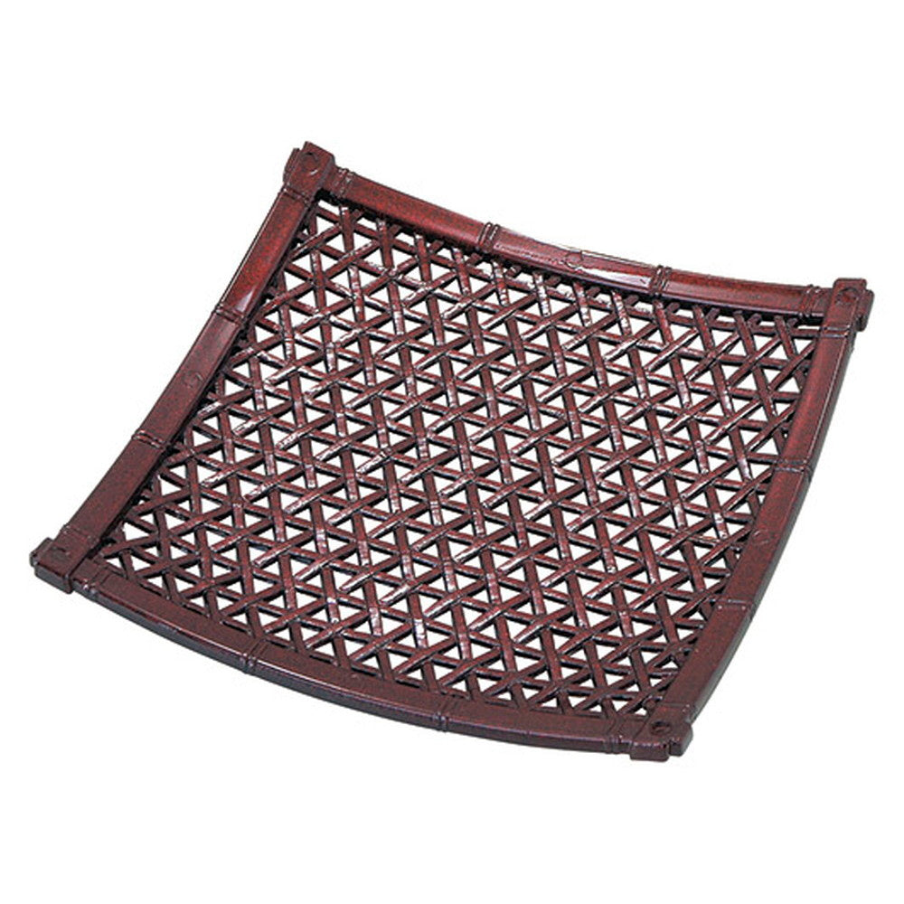 ☆ 漆器 ☆ (A)5.5寸やすらぎ角皿 茶パール [ 16.8 x 16.8 x 2.7cm ]