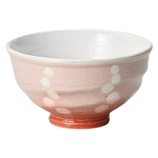 ピンク吹水玉茶碗 [ φ11.7 x 6.8cm ]