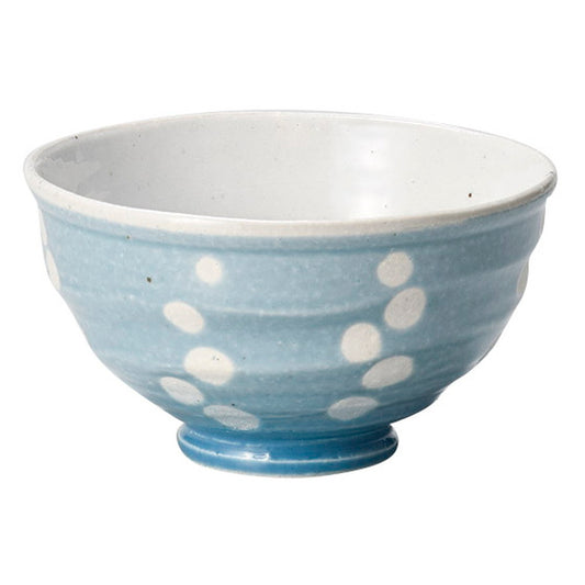 ブルー吹水玉茶碗 [ φ11.7 x 6.8cm ]