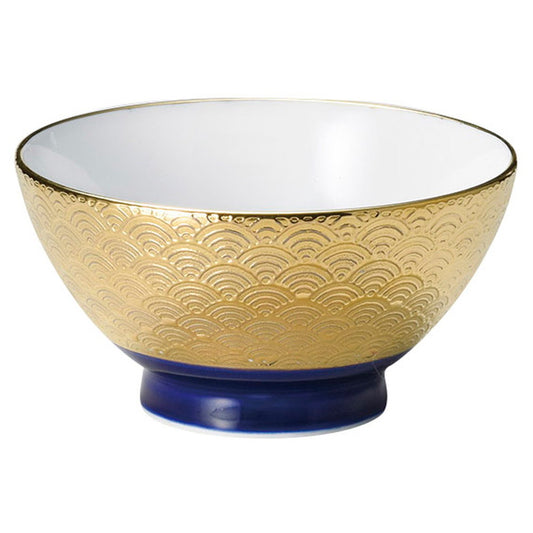 波紋ＥＧルリ巻茶碗(Ｇ) [ φ11.5 x 6cm ]