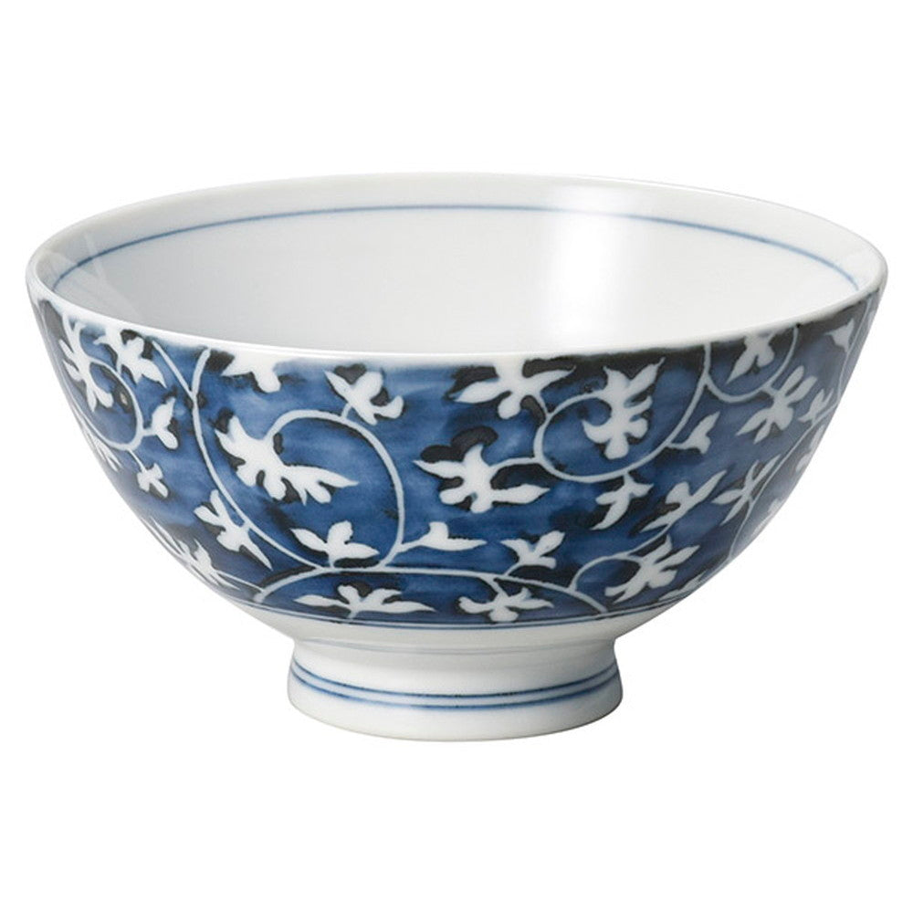 藍唐草飯碗(大) [ 12.5 x 6.5cm ]
