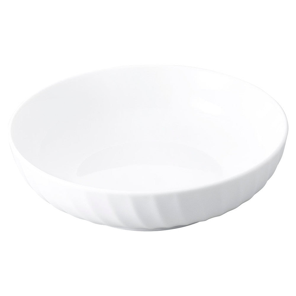 白磁ネジ 浅ボウル20.5cm [ φ20.5 x 5.5cm ]