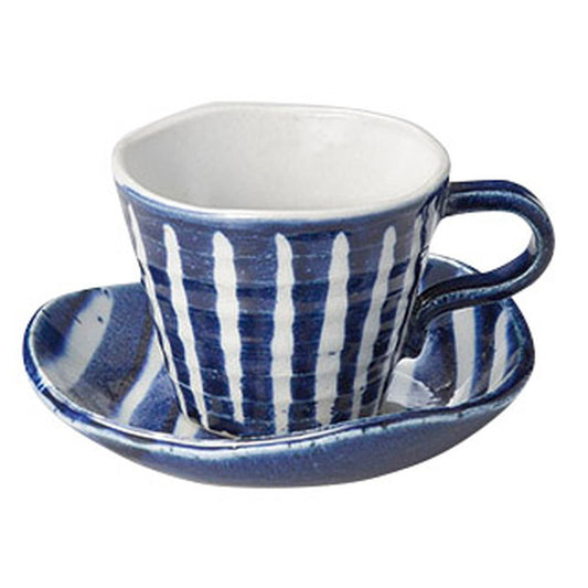 ルリ十草コーヒー碗皿 [ 12 x 9 x 7.2cm(210cc) ] [ カップ＆ソーサー ]