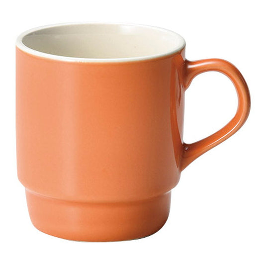 オレンジ色スタックマグ(新型) [ φ8 x 9.2cm(340cc) ] [ マグカップ ]