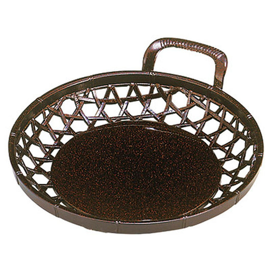 (A)片手かご 茶パール5寸 [ φ16.8 x 15 x 4cm ] [ 盛器 ]