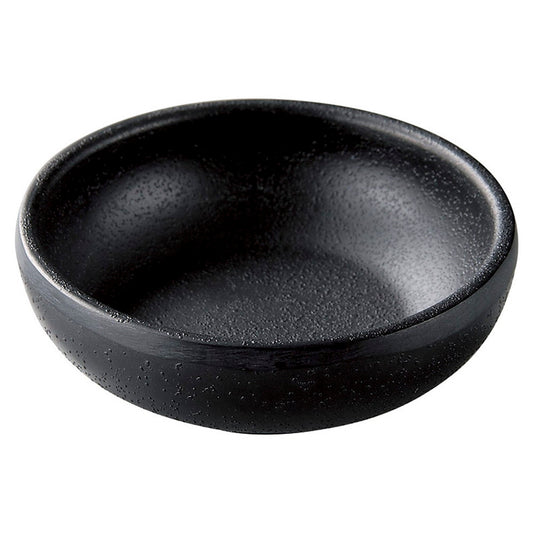 (M)φ7.5ひねり丸千代口 黒マット [ φ7.5 x 2.6cm ] [ メラミン食器 ]