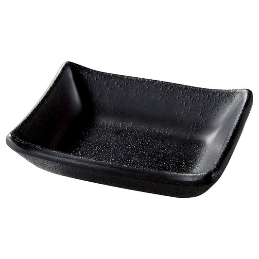 (M)9.2ひねり羽反長角千代口 黒マット [ 9.2 x 6.9 x 2.9cm ] [ メラミン食器 ]