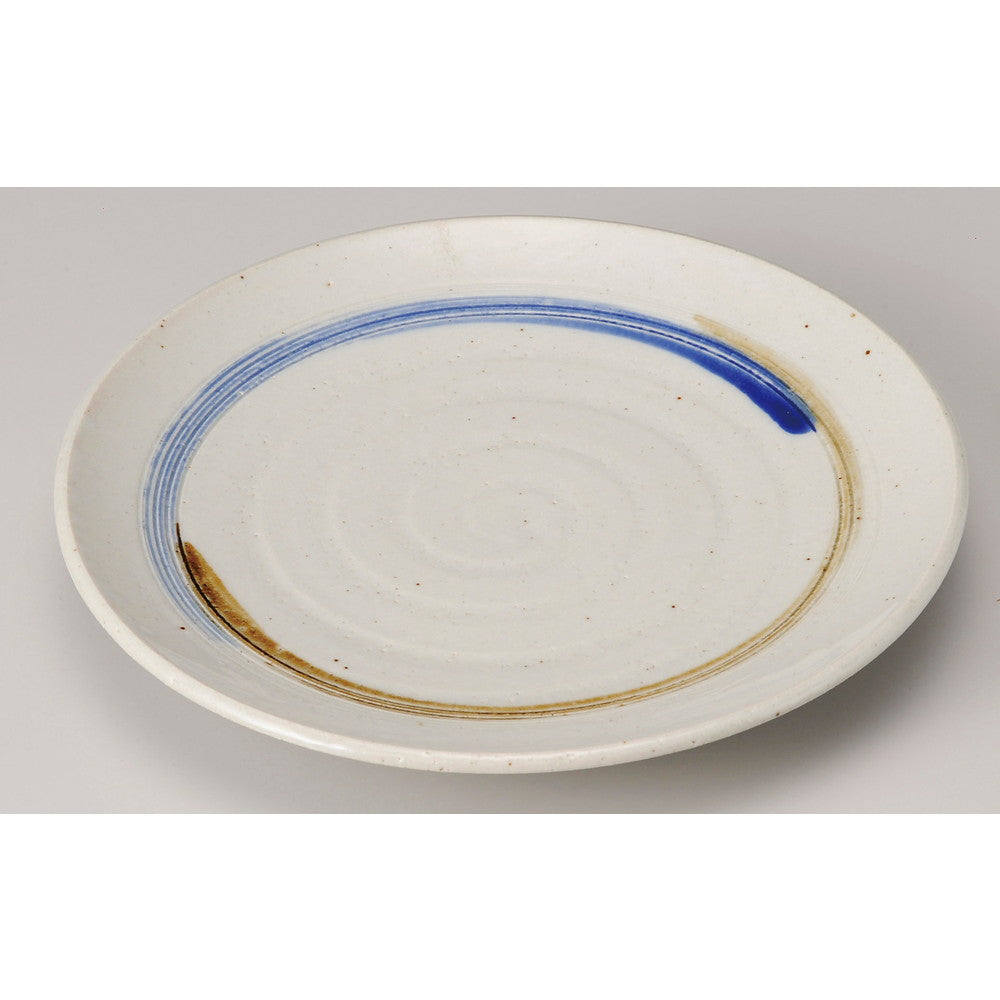☆ 丸中皿 ☆ 櫛目二色渦丸8.0皿 [ φ25 x 3.6cm ]