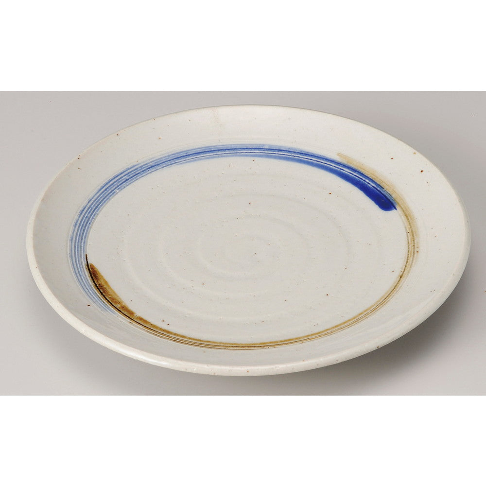 ☆ 丸中皿 ☆ 櫛目二色渦丸7.0皿 [ φ22 x 3.2cm ]