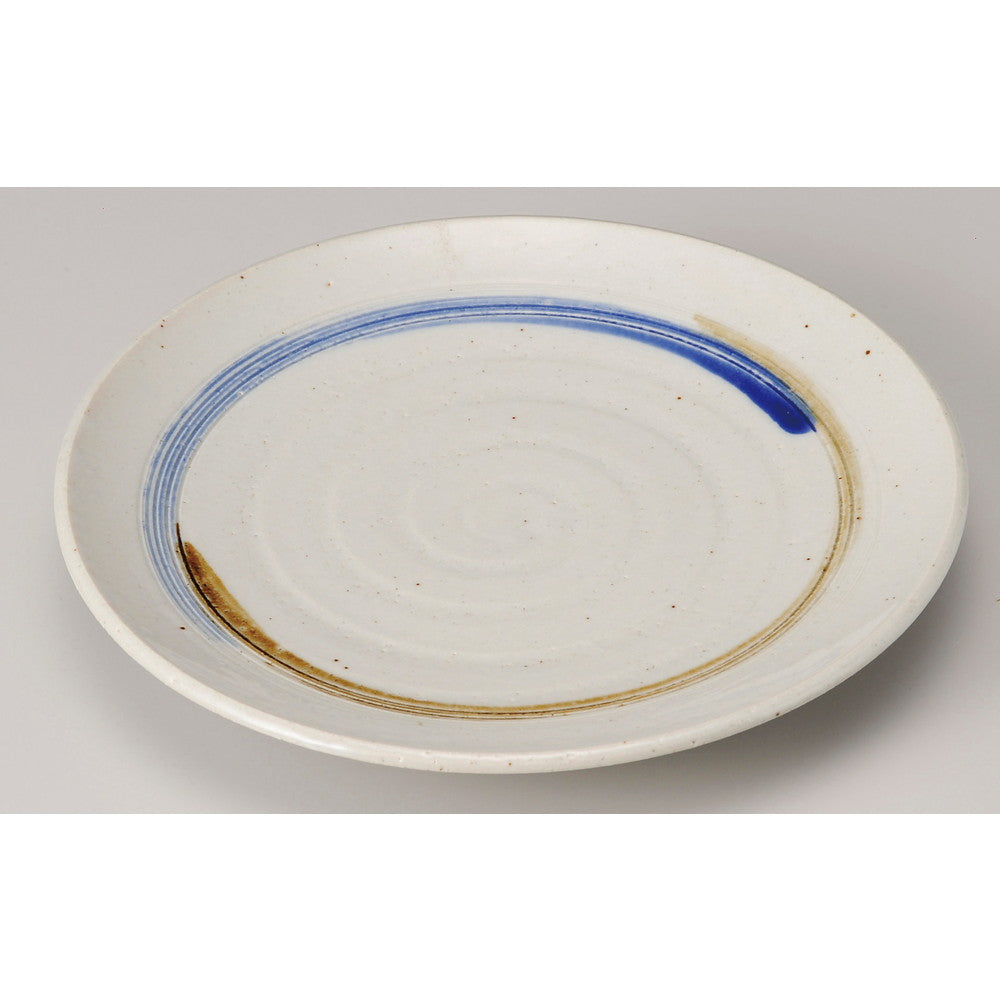 ☆ 丸中皿 ☆ 櫛目二色渦丸6.0皿 [ φ19.4 x 2.7cm ]