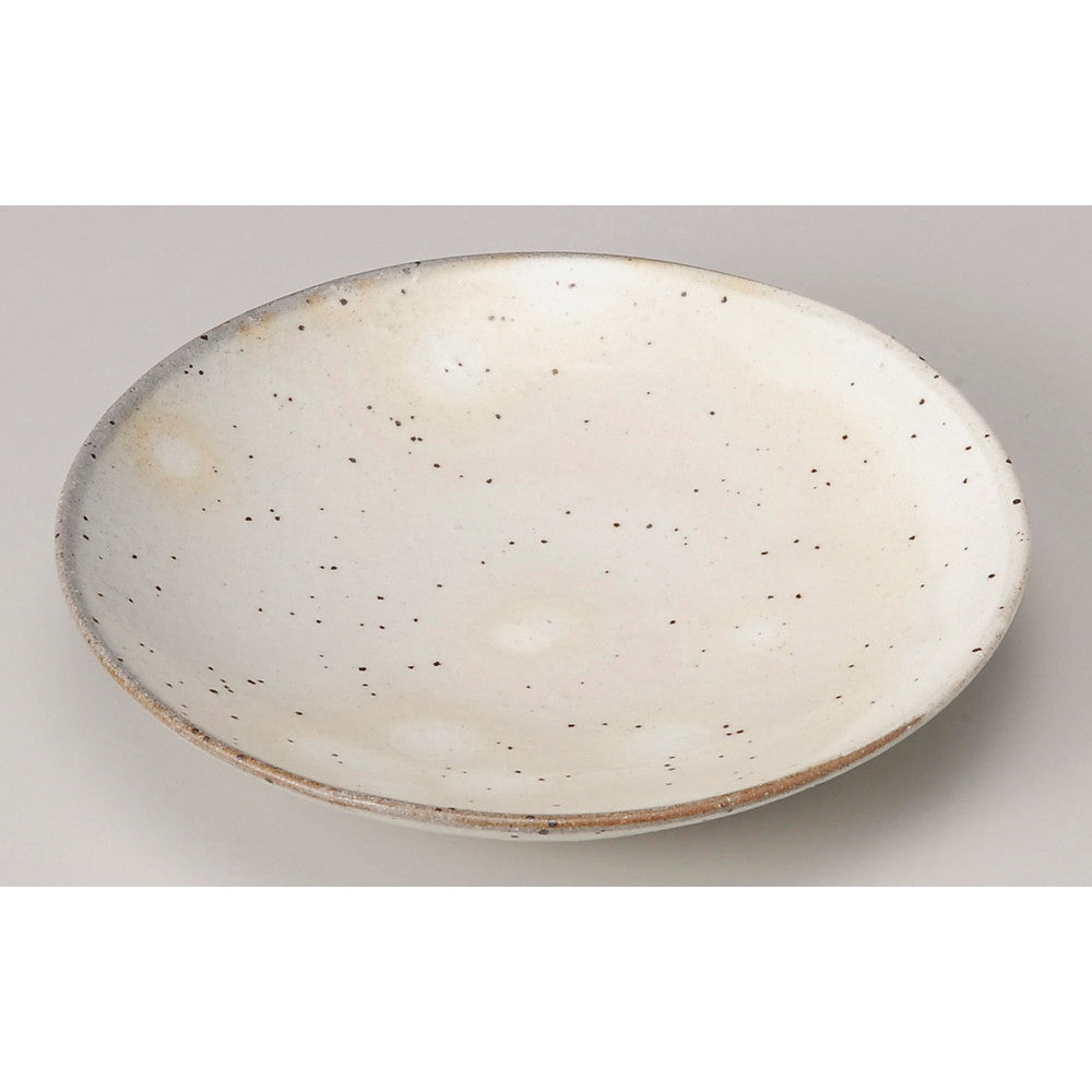 ☆ 丸中皿 ☆ 粉引丸7.0皿 [ φ22 x 3.3cm ]