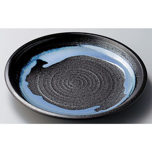 ☆ 丸中皿 ☆ 青均窯くくりて8.0皿 [ φ24.5 x 3.3cm ]