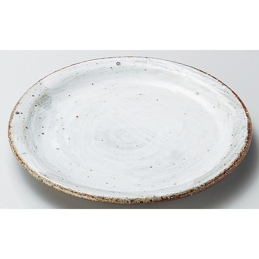 ☆ 丸中皿 ☆ 白刷毛たたき6.0皿 [ φ17.6 x 2.5cm ]
