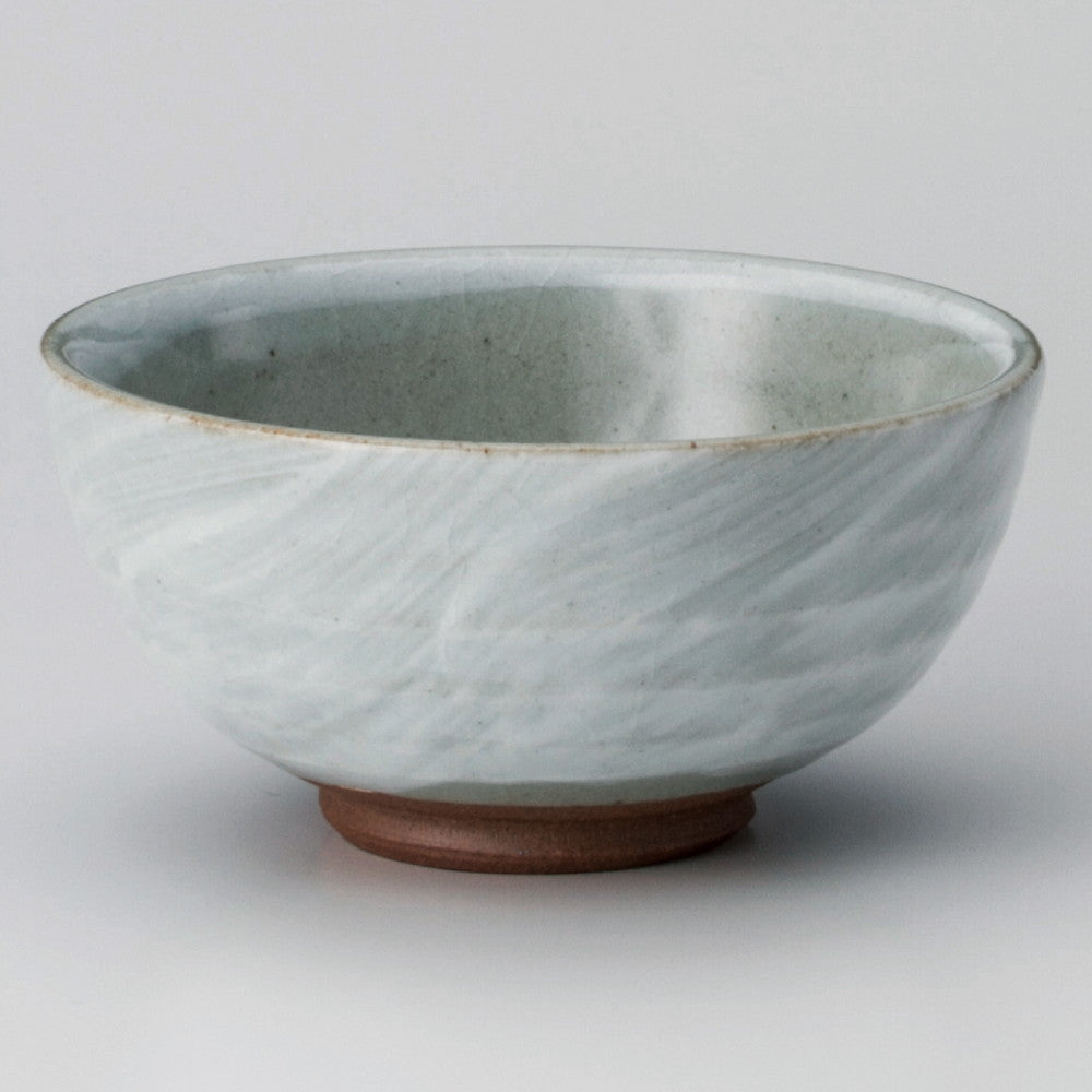 ☆ 飯碗 ☆ 白粉引茶碗 [ φ11.5 x 5.6cm ]
