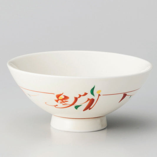☆ 飯碗 ☆ 赤絵みのり中平 [ 12 x 5.3cm ]