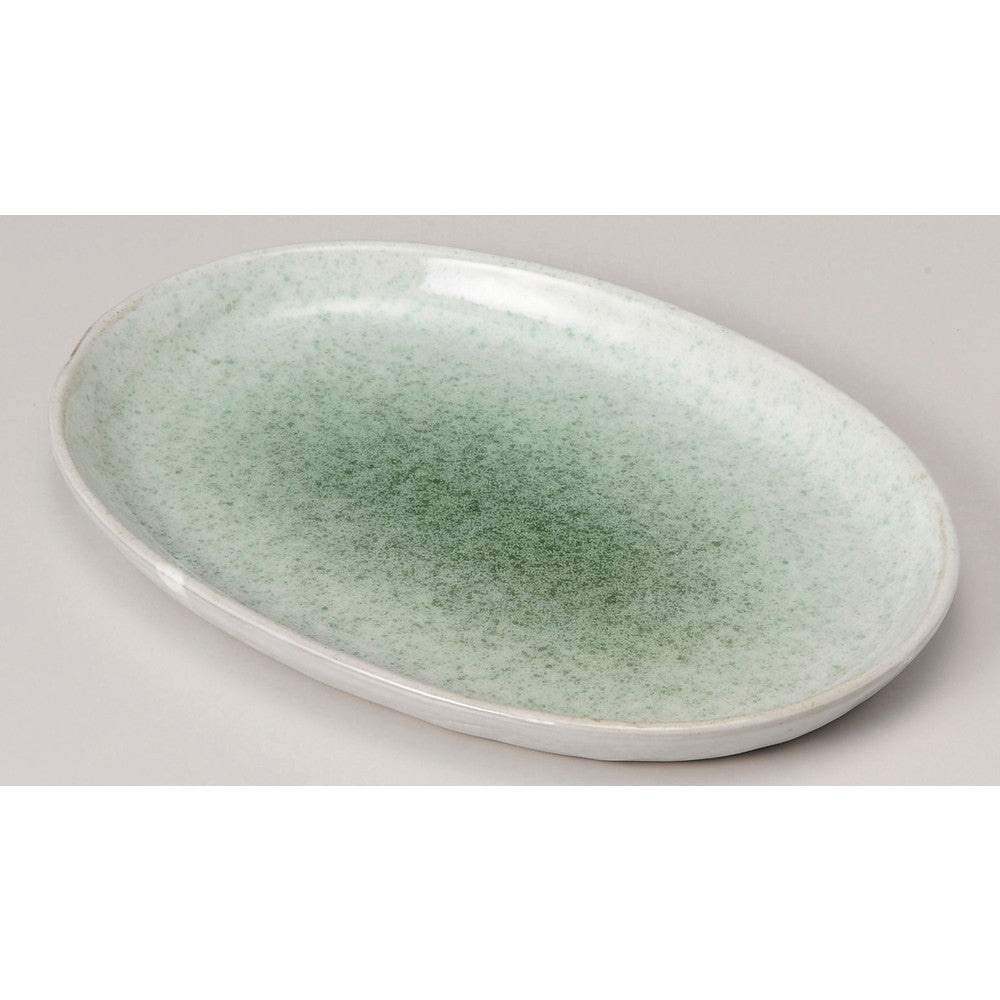 ☆ 楕円皿 ☆ 新緑8.5小判皿 [ 26 x 17.8cm ]