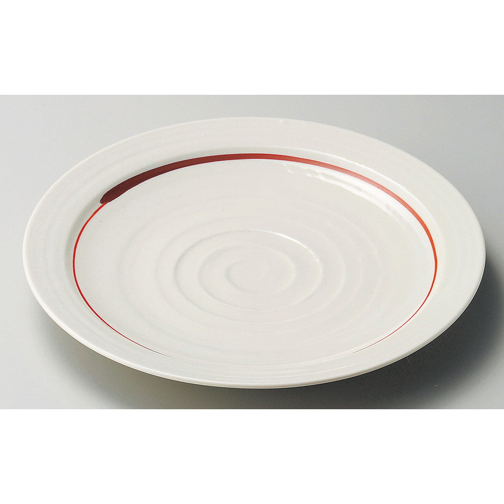 ☆ 丸中皿 ☆ 黄粉引8.0皿 [ 24.5 x 3cm ]