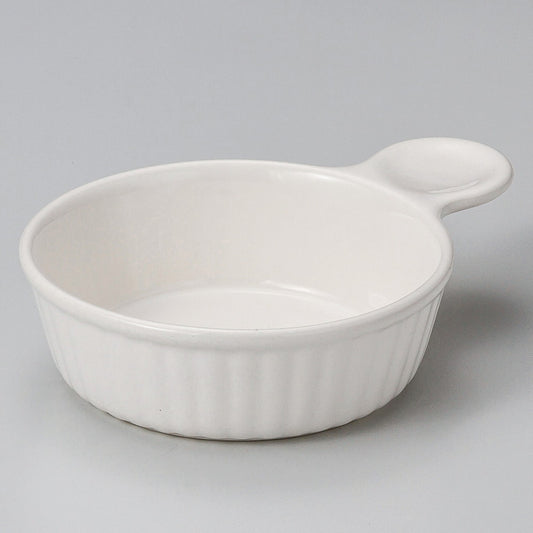 ☆ レンジ食器 ☆ 乳白片手サラダ [ 19 x φ14 x 4.5cm ]