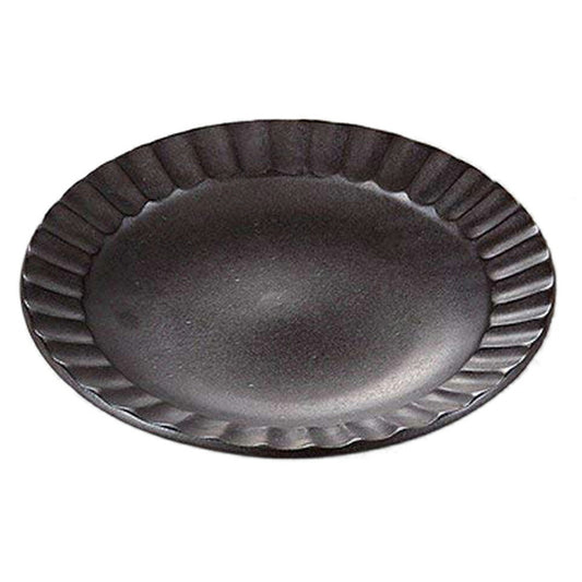 ☆ 組小皿 ☆黒結晶しのぎ5.0皿 [ 16.6 x 2.5cm 243g ] [ 料亭 旅館 和食器 飲食店 業務用 ]