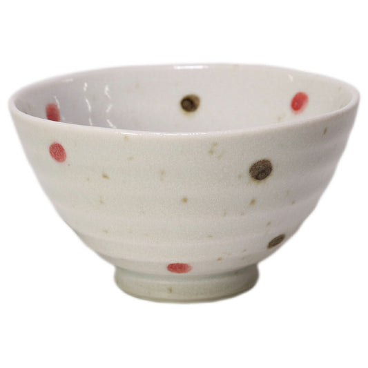 ☆ 夫婦碗 ☆ドット飯碗 小 [ 10.8 x 6.2cm 155g ] [ 料亭 旅館 和食器 飲食店 業務用 夫婦茶碗 ペア 記念品 ]