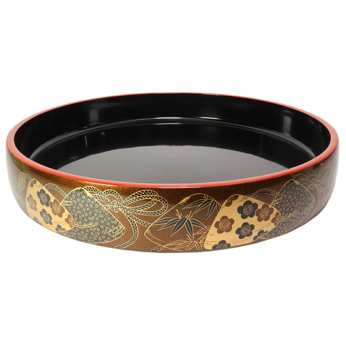 寿司 D.Xﾀｲｺ型すし桶梨地はまぐり尺2寸 [37.0φ x 7.2cm] ABS樹脂 (7-457-4)