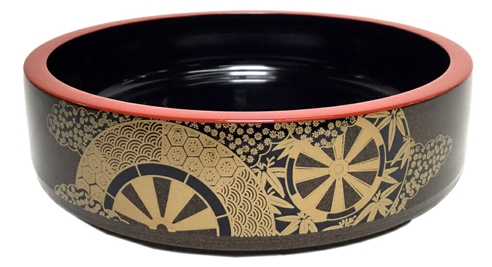 寿司 D.X富士型桶梨地御所車9寸 [28.0φ x 6.0cm] ABS樹脂 (7-459-9)