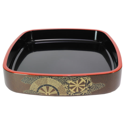 寿司 角D.X桶梨地御所車尺1寸 [32.6 x 32.6 x 6.4cm] ABS樹脂 (7-461-2)