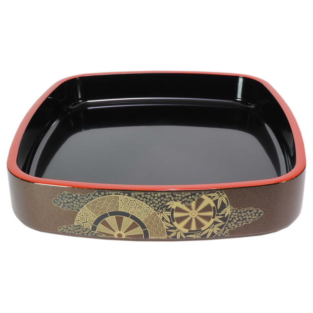 寿司 角D.X桶梨地御所車尺1寸 [32.6 x 32.6 x 6.4cm] ABS樹脂 (7-461-2)