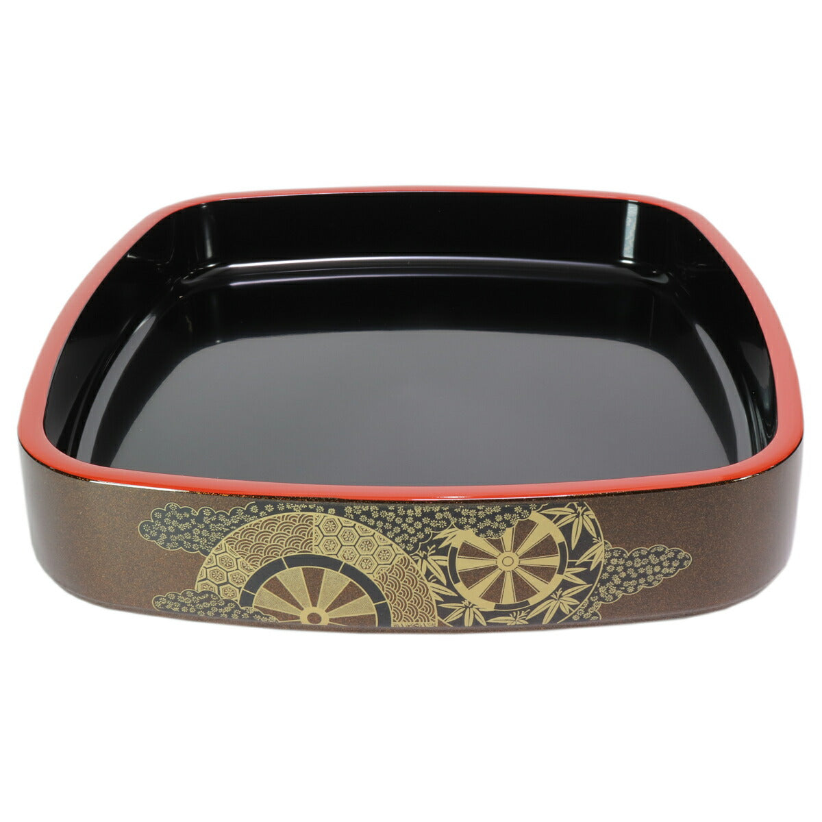 寿司 角D.X桶梨地御所車尺4寸 [41.5 x 41.5 x 6.5cm] ABS樹脂 (7-461-2)