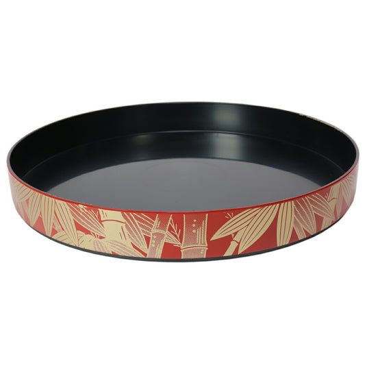 寿司 切立桶尺0寸朱に竹 [29.6φ x 5cm] ABS樹脂 (7-475-18)