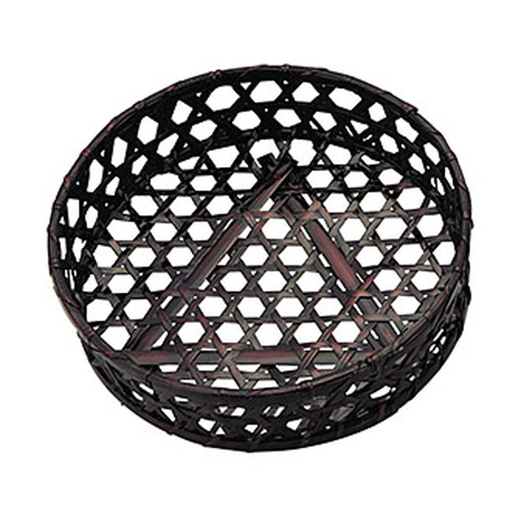 溜塗オードブル篭 尺0 [ 約Φ30.5 x H8cm ] 竹製品