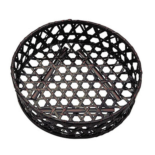 溜塗オードブル篭 尺2 [ 約Φ36 x H9cm ] 竹製品