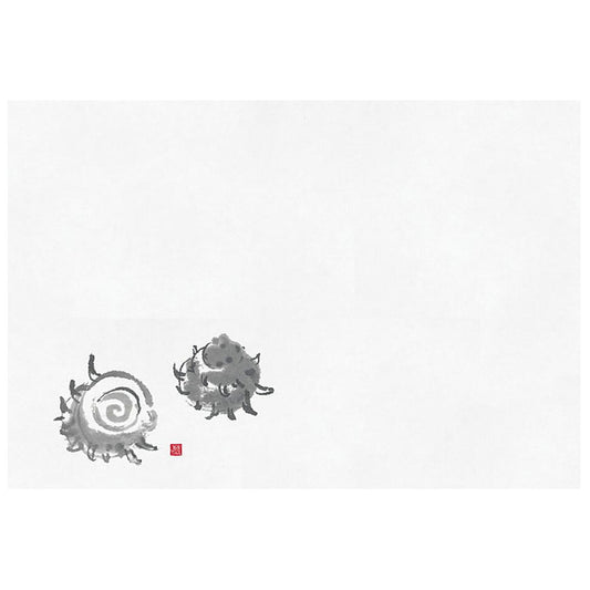 四季彩まっと 尺2鮮魚 100枚入 さざえ(栄螺) [ 約25 x 36cm ] 懐石マット