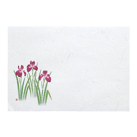 お手元まっと 尺1 四季 100枚入 菖蒲(4月〜5月) [ 約21 x 30cm ] 懐石マット