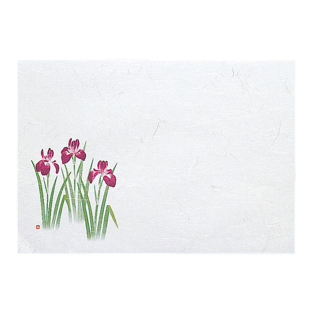お手元まっと 尺1 四季 100枚入 菖蒲(4月〜5月) [ 約21 x 30cm ] 懐石マット