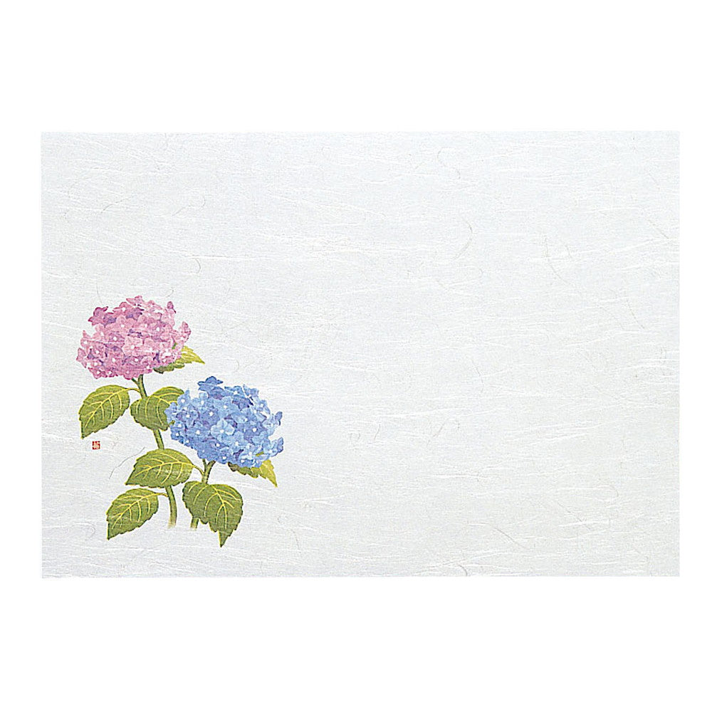 お手元まっと 尺1 四季 100枚入 紫陽花(6月〜7月) [ 約21 x 30cm ] 懐石マット