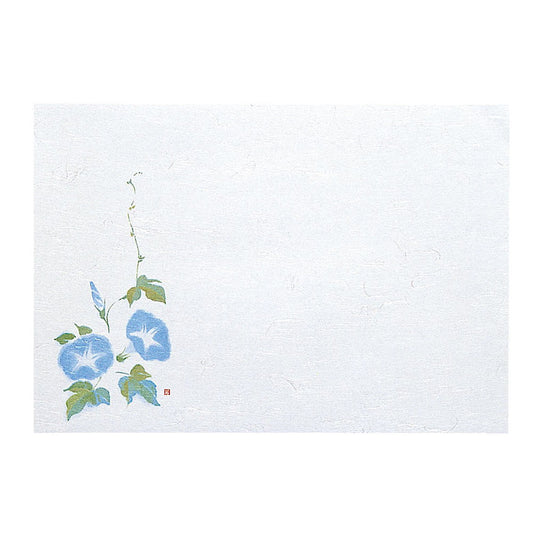 お手元まっと 尺1 四季 100枚入 朝顔(7月〜8月) [ 約21 x 30cm ] 懐石マット